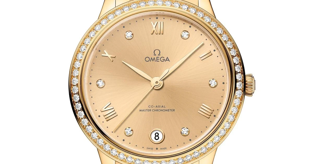 Omega De ville Prestige 18K Yellow Gold & Diamonds Lady's Watch, 434.55.34.20.58.001